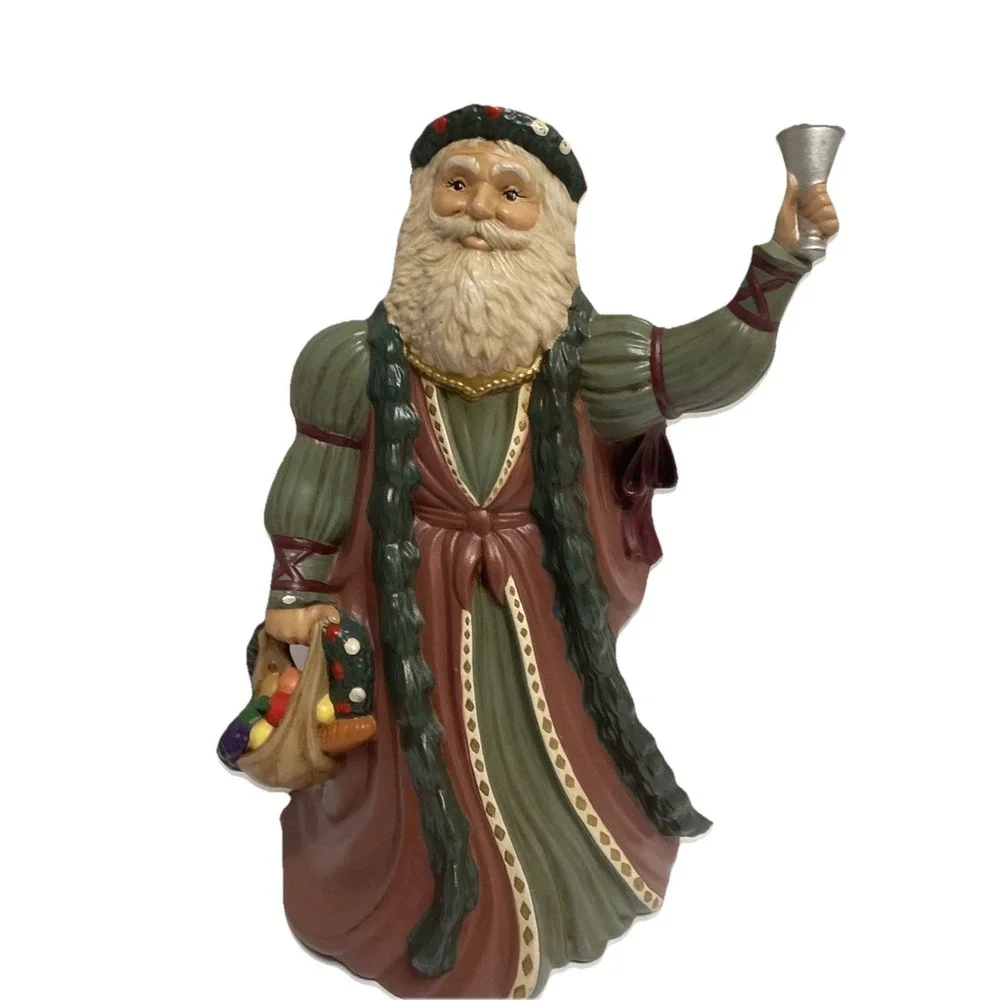Vintage 1990 English Father Christmas Figurine Old World Santa Chalice 10.5in